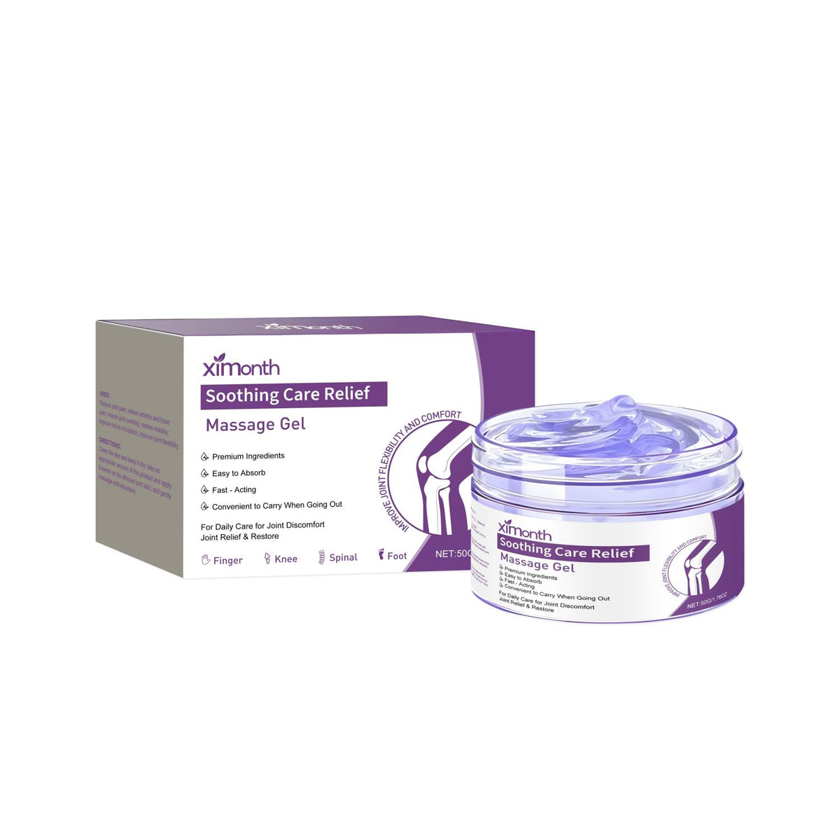 Joint Soothing Massage Gel - Menthol, Emu Oil, Turmeric - 50g