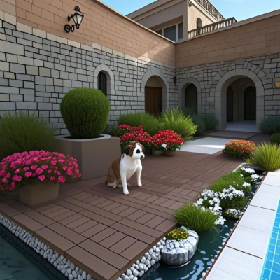 Interlocking Deck Tiles 44 Pack Waterproof Outdoor Patio Flooring 12x12 Square