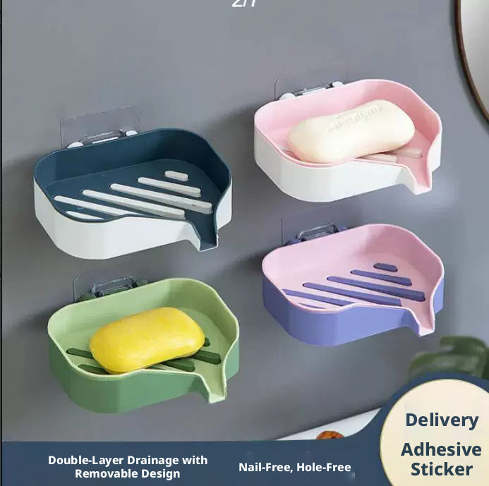 Perforation-Free Soap Box - Pink & Purple Kitchen Storage Pack