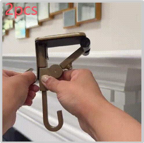 Christmas Metal Hanging Socks Hook Fireplace Mantel Decor Set