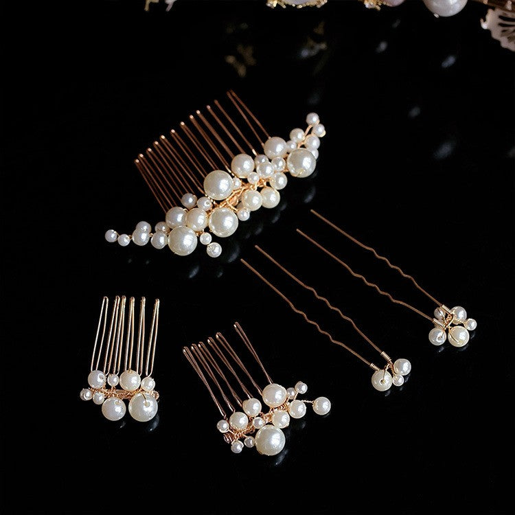 Pearl Hair Clip Set - Elegant Cheongsam Hair Accessories for Women