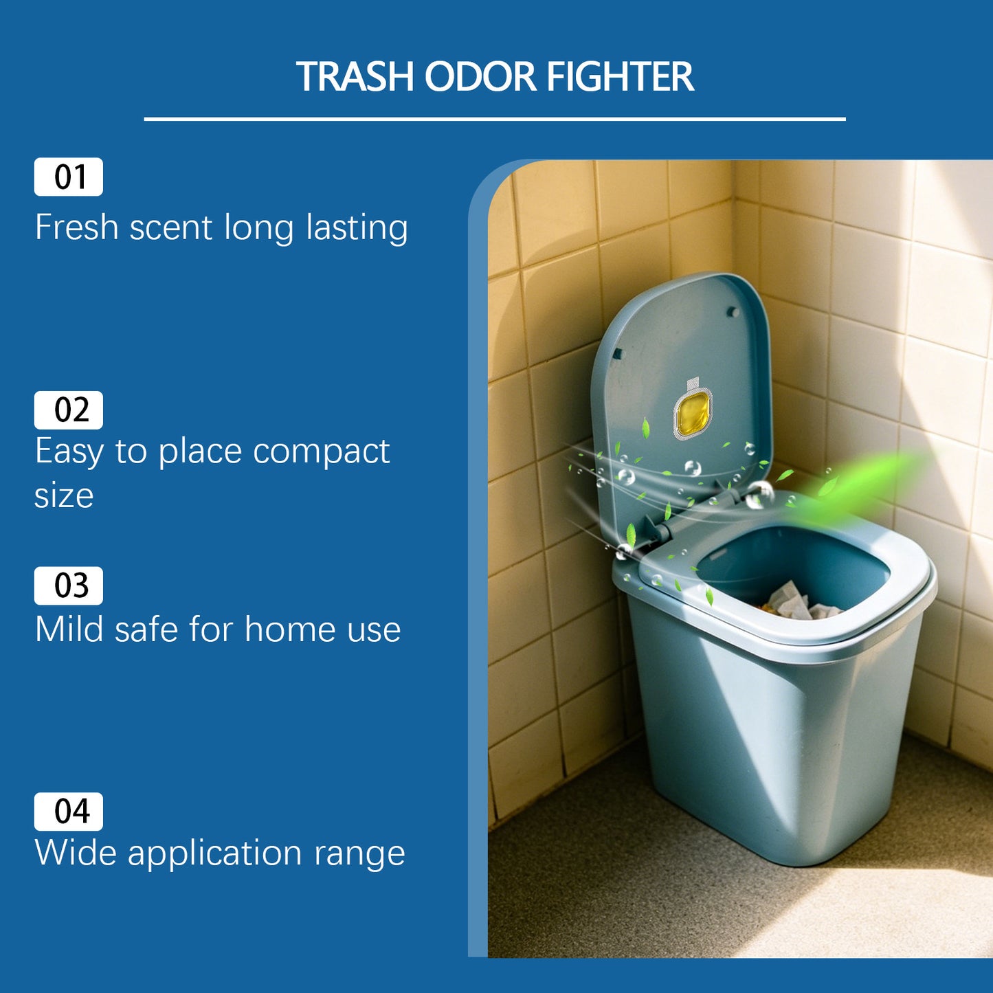 Trash Deodorizer Set - Odor Eliminator for Trash Cans & Bins, 2 Pieces