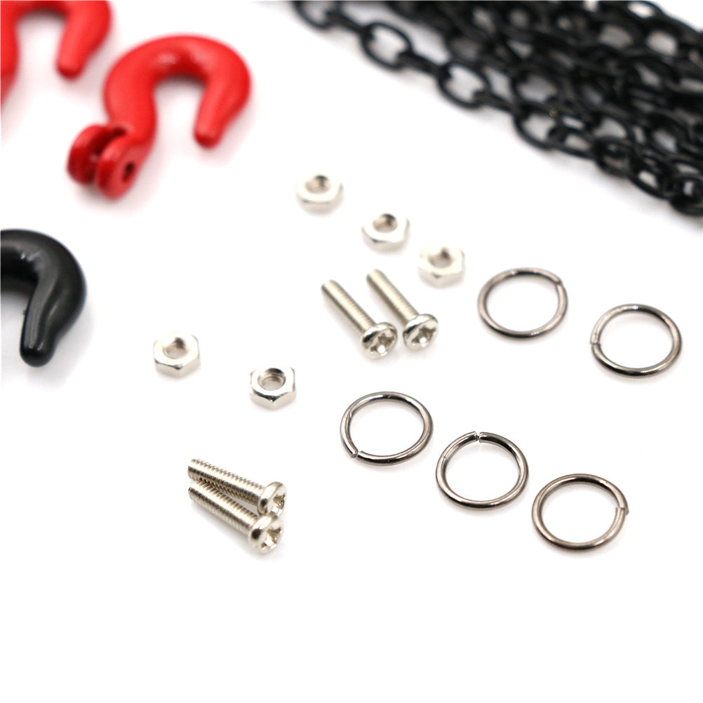 Metal Chain Hook Wire Rope for Home & Garden Storage Black