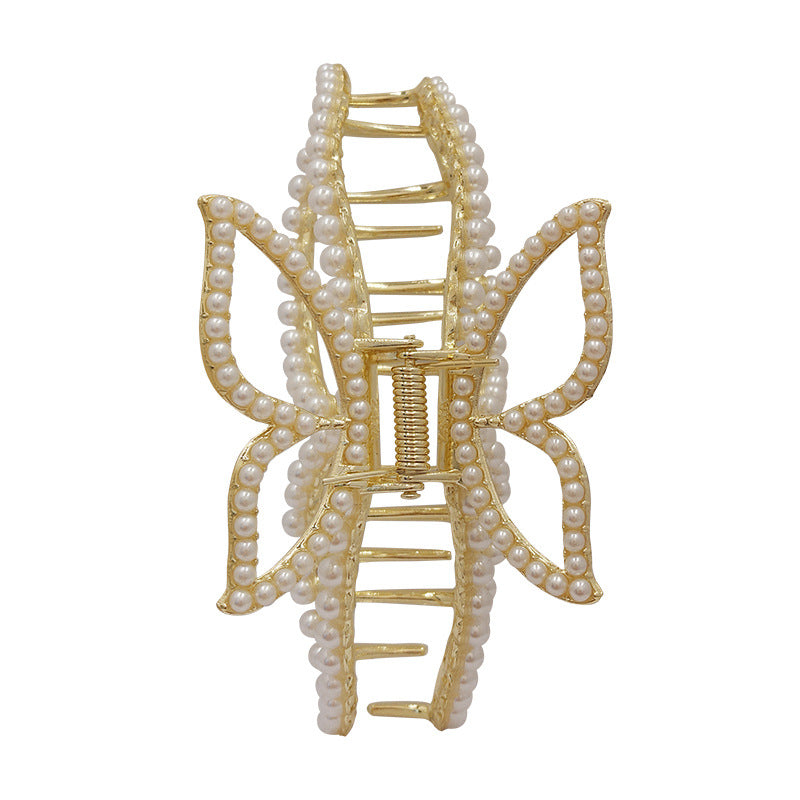 Women's Pearl Butterfly Hair Clip - Retro Hair Accessory