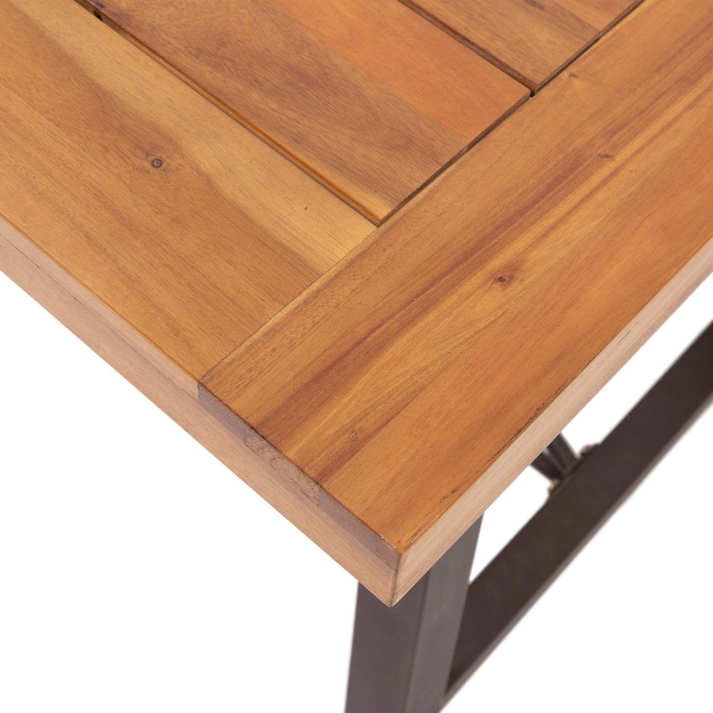 Outdoor 3-Piece Acacia Wood Dining Set - Black Teak Finish