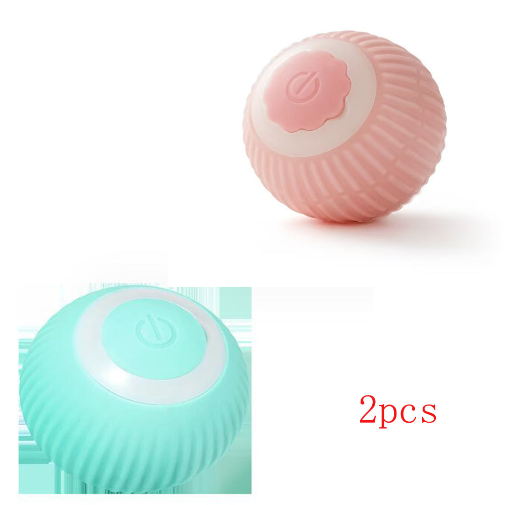 Interactive Rolling Cat Toy Ball - Self-Rotating Silicone Pet Chase Toy
