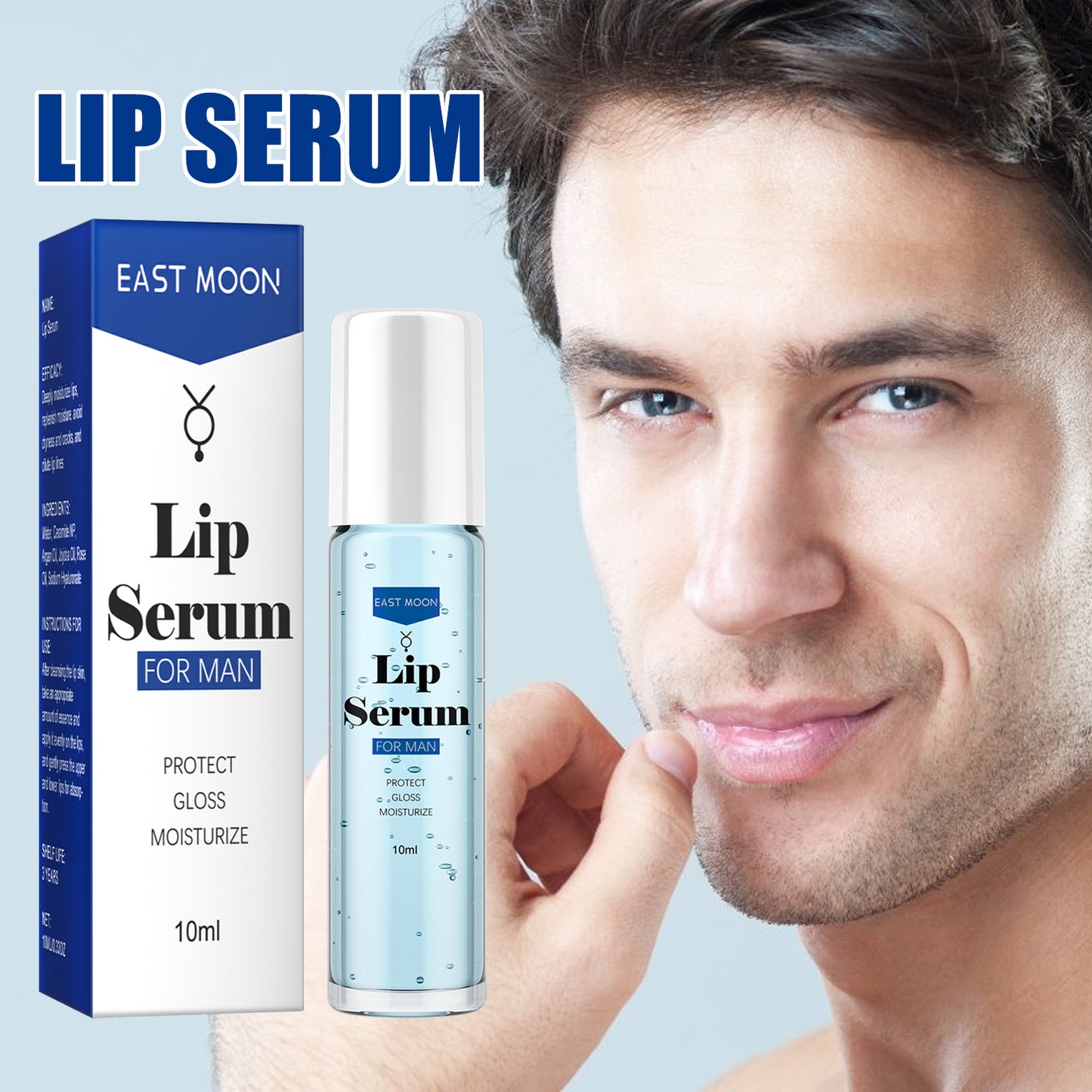Nourishing Lip Serum Roller Ball with Argan & Jojoba Oil