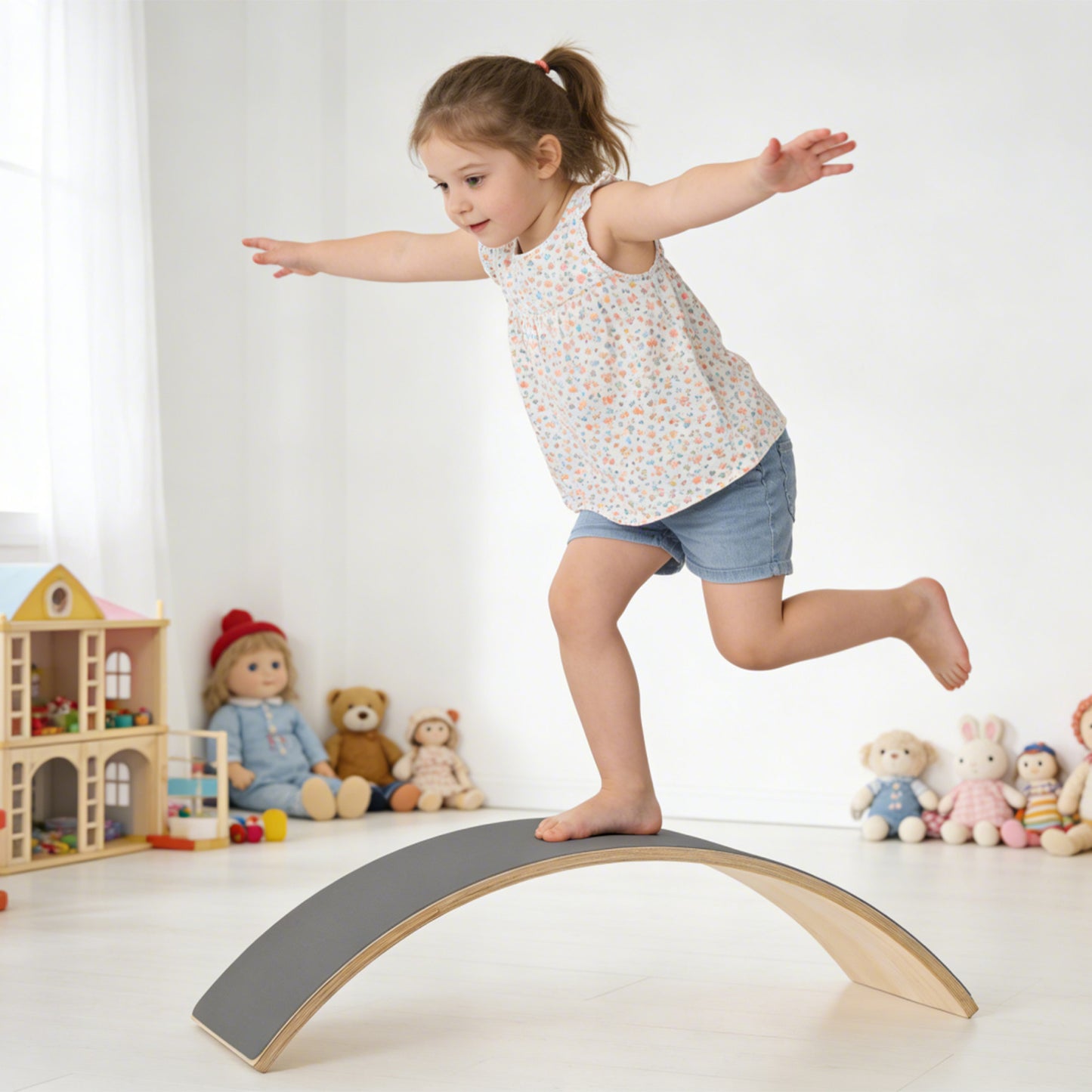 32 Inch Rocker Board Sensory Training Kids Balance Seesaw 300 Lbs