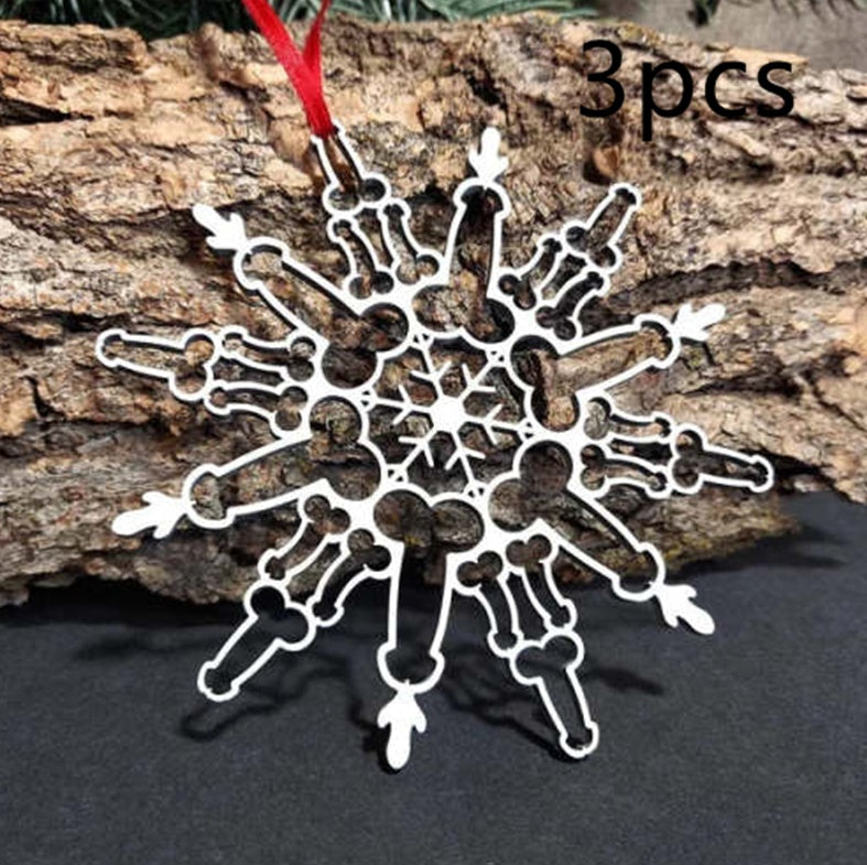 Christmas Tree Snowflake Pendant Decorations Set - Festive Holiday Decor