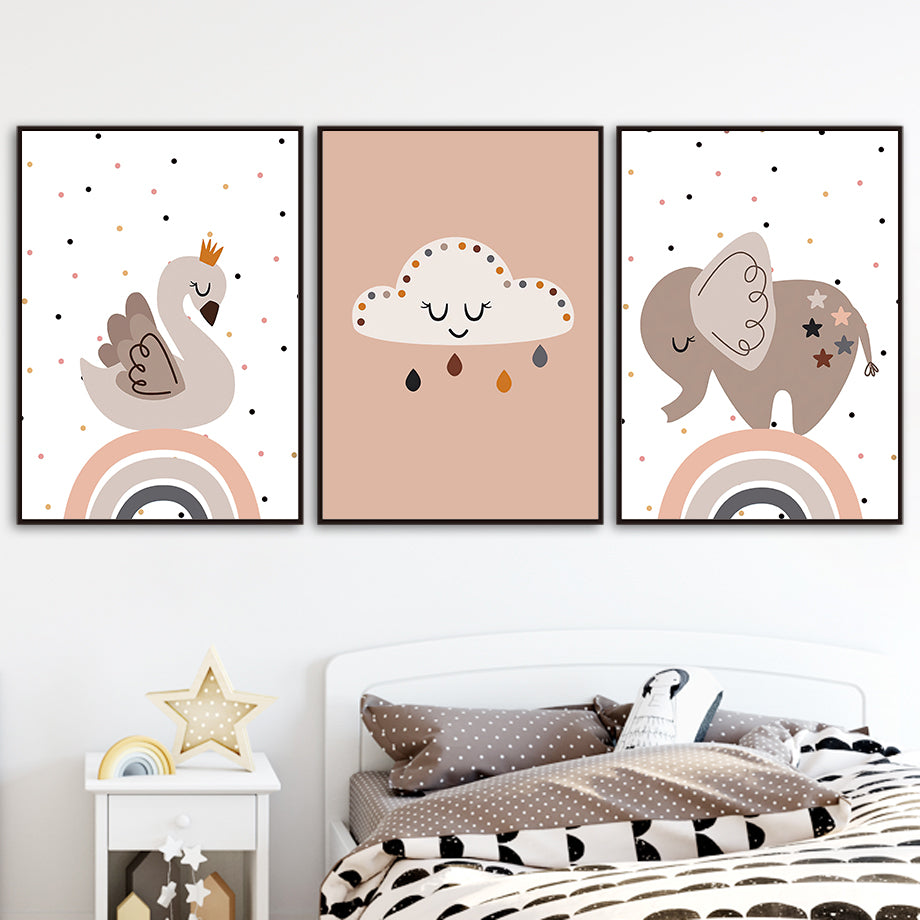 Children's Room Decor Cartoon Poster and Canvas Wall Art