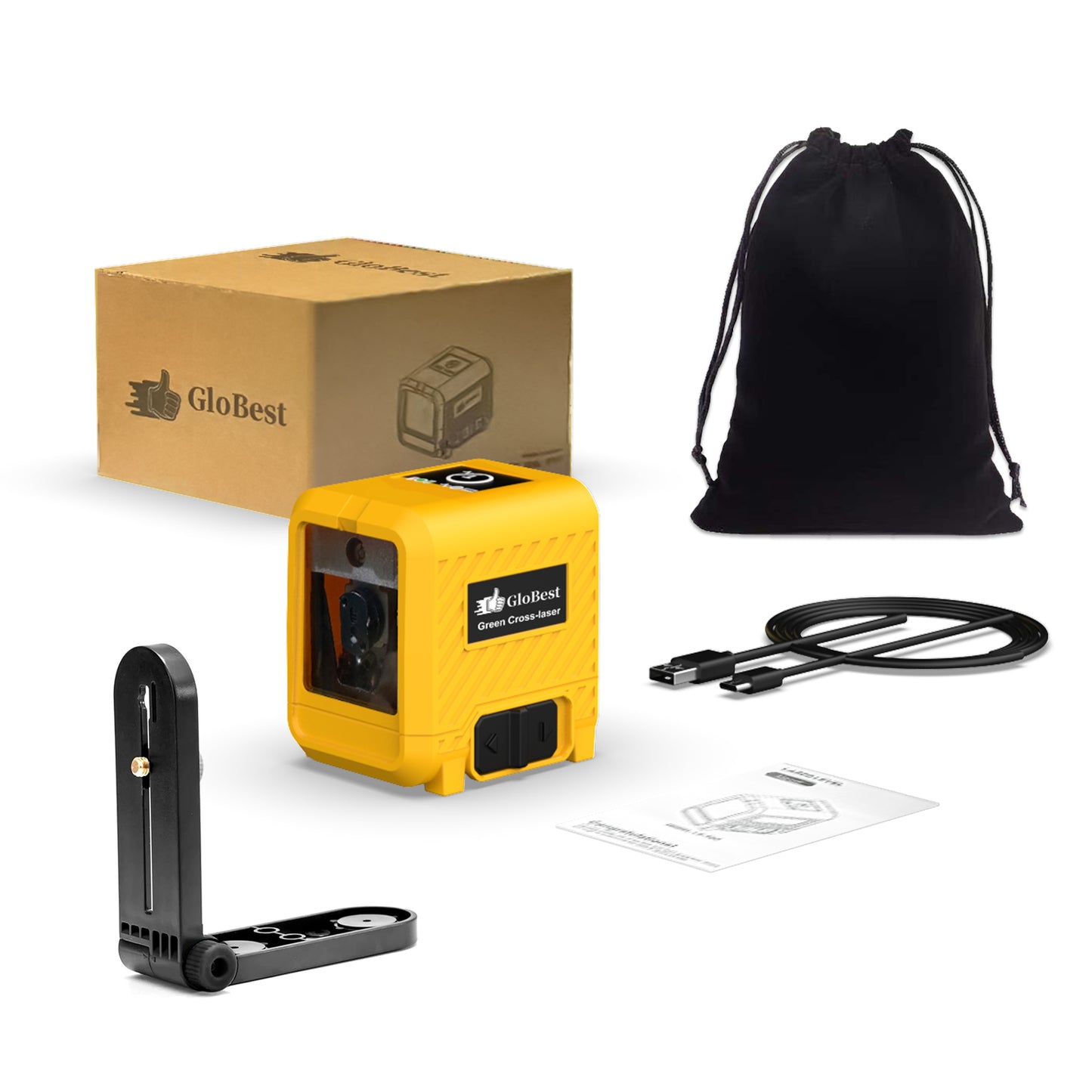Laser Level with Rechargeable Lithium Battery, Self-Leveling Green Cross Line Tool - Model LS T6G