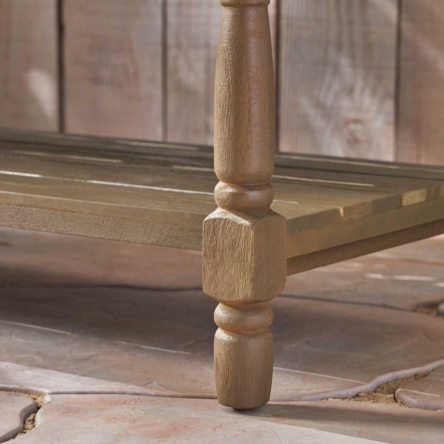 Imperial Grey Wooden Bench - 51" Length