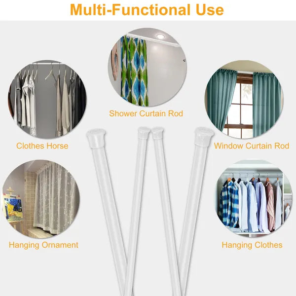 90cm Adjustable Tension Curtain Rod - Heavy-Duty Steel