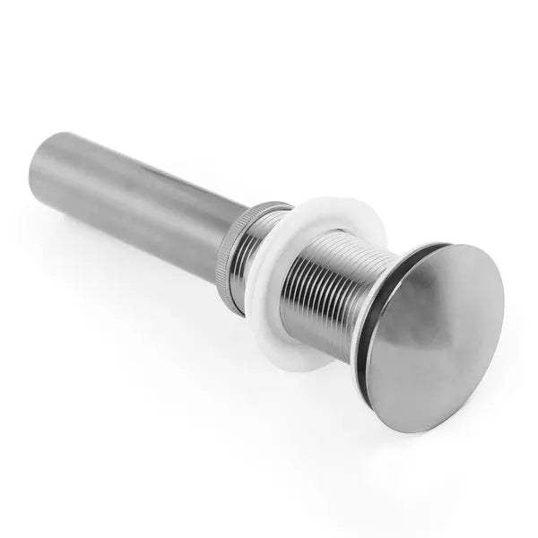Bathroom Sink Drain Without Overflow - Stainless Steel Vessel Sink Pop-Up Stopper