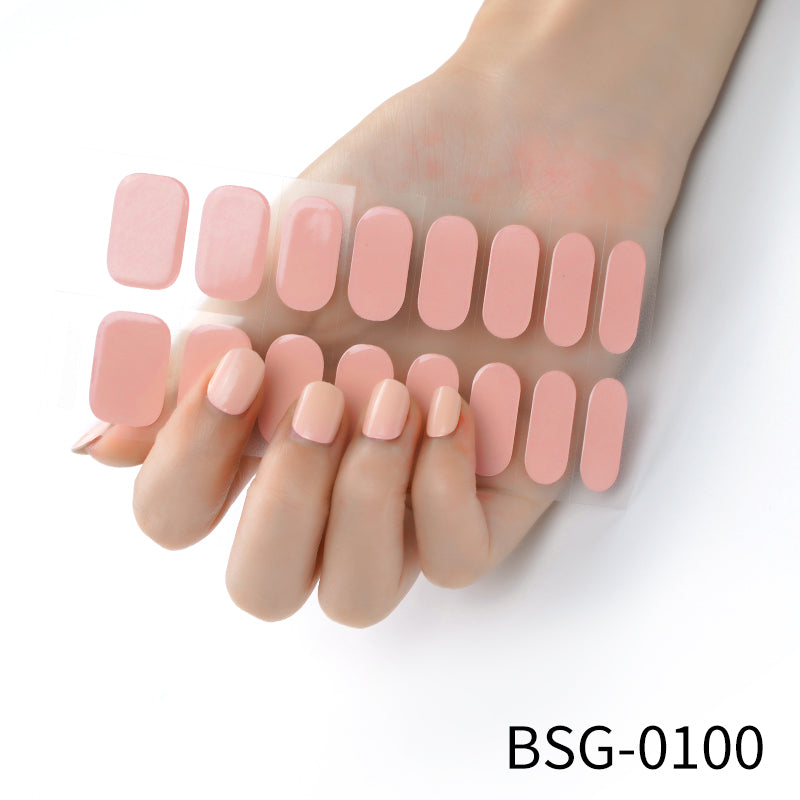 Semi Cured Gel Nail Stickers - Transparent