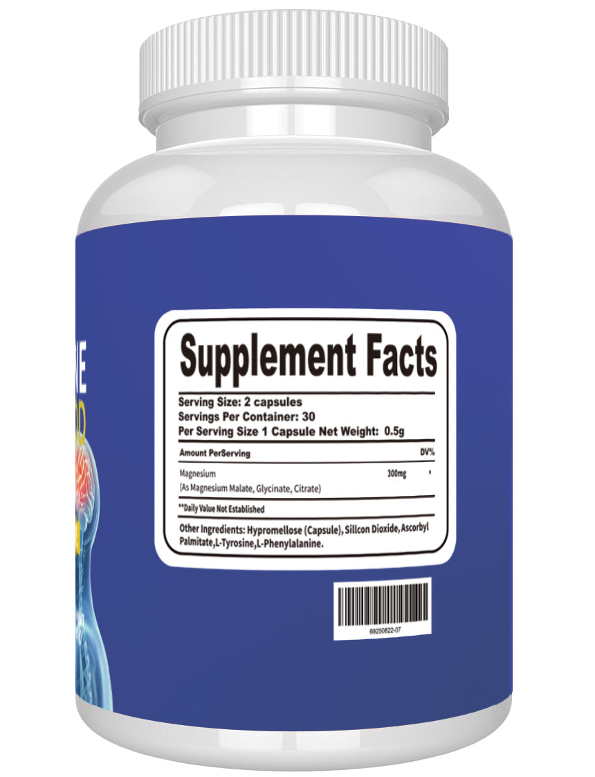 Dopamine Brain Support Supplement - 60 Capsules - Mental Focus & Clarity