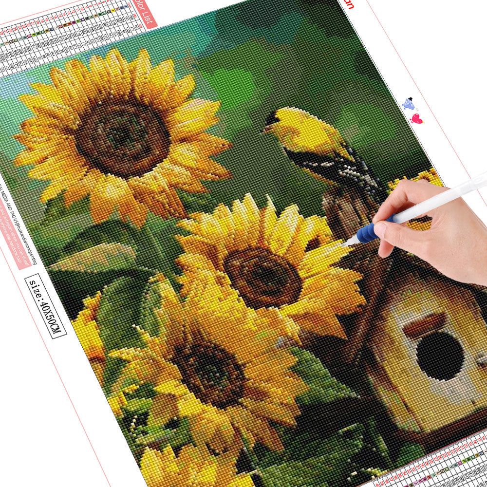 Mosaic Cross Stitch Wall Art Kit - Floral Design, Various Sizes & Styles