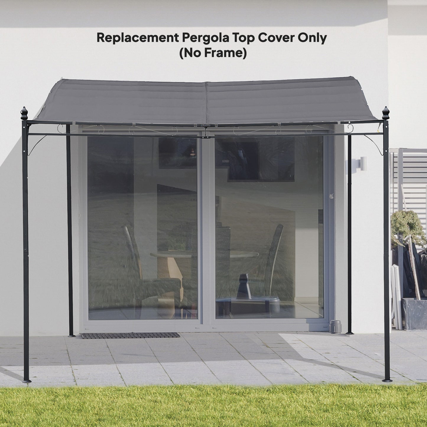 Pergola Replacement Canopy - Dark Gray Shade Cover for 10x10 Pergola 84C-038