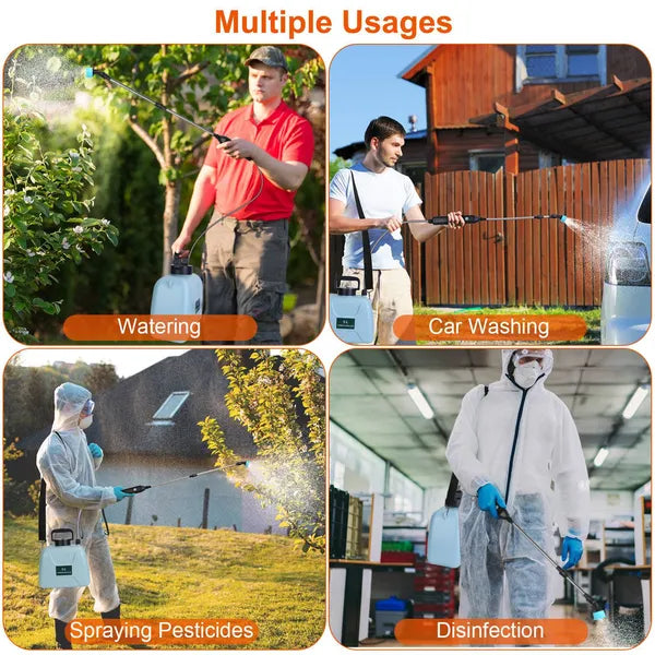 5L Electric Plant Sprayer - Automatic Handheld with 3 Spray Spouts