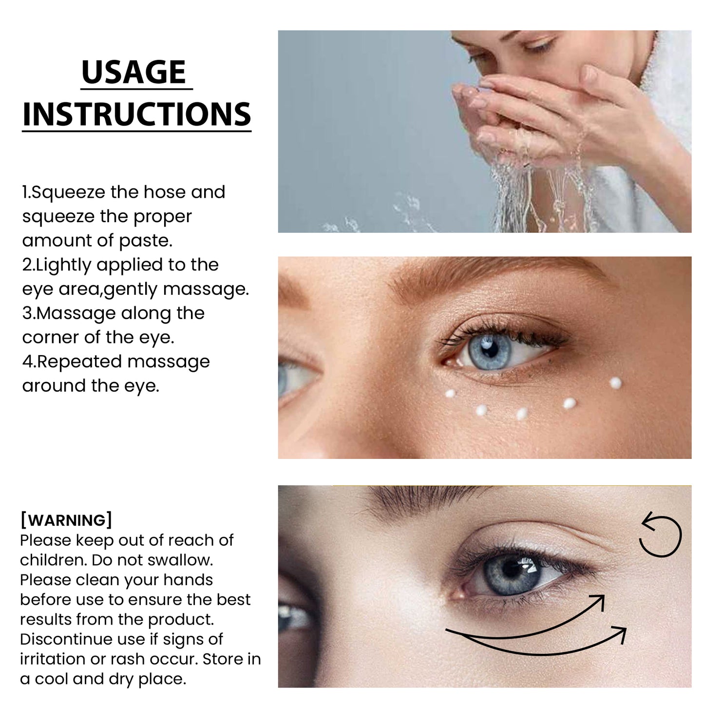 Anti-Aging Eye Cream with Collagen & Gold - Moisturizing & Firming Treatment