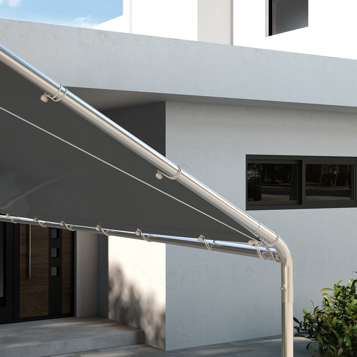 10x20 ft UV Resistant Carport Canopy Replacement Cover - Dark Gray