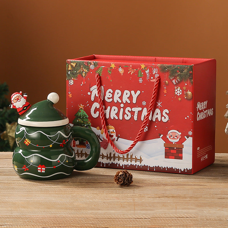 Christmas Snowman Ceramic Water Cup - Large Capacity Festive Drinkware