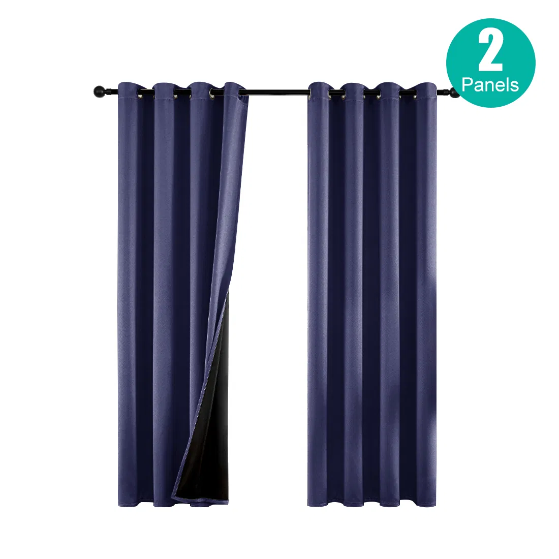 Thermal Insulated Blackout Curtains Set of 2 - 52" x 63"