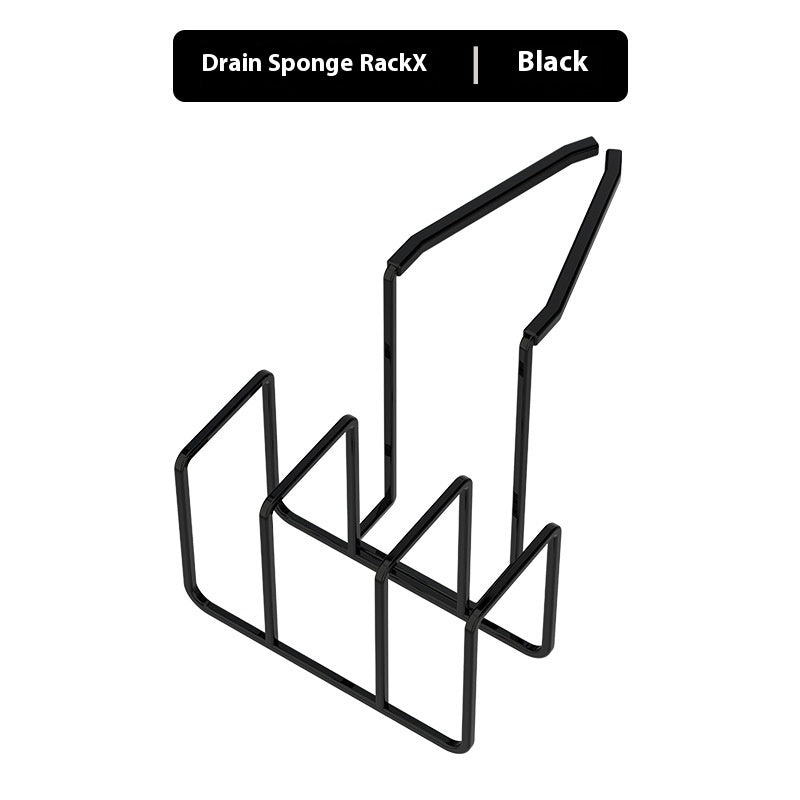 Multi-functional Kitchen Sponge Drain Rack - Iron Silicone Japanese Style