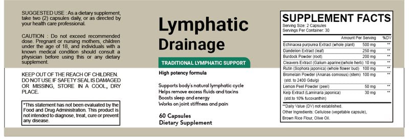 Lymphatic Drainage Capsules - 60 Capsule Pack