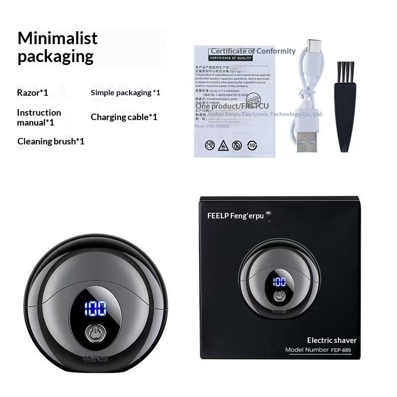 Fast-Charging Portable Electric Shaver for Men