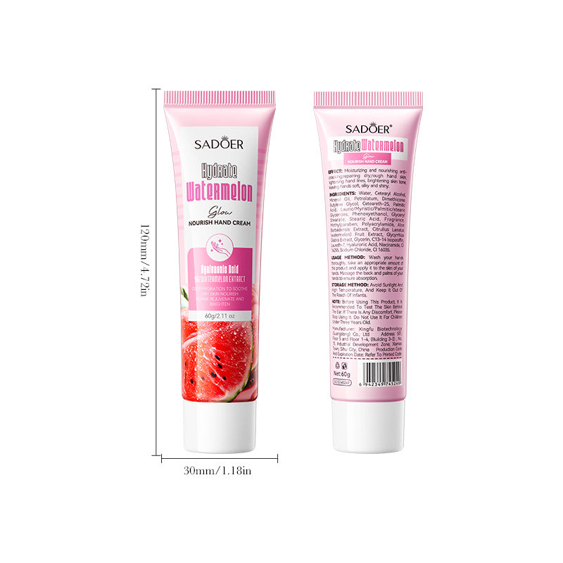Nicotinamide Watermelon Hand Cream - Hydrating Moisturizer for All Skin Types 60g