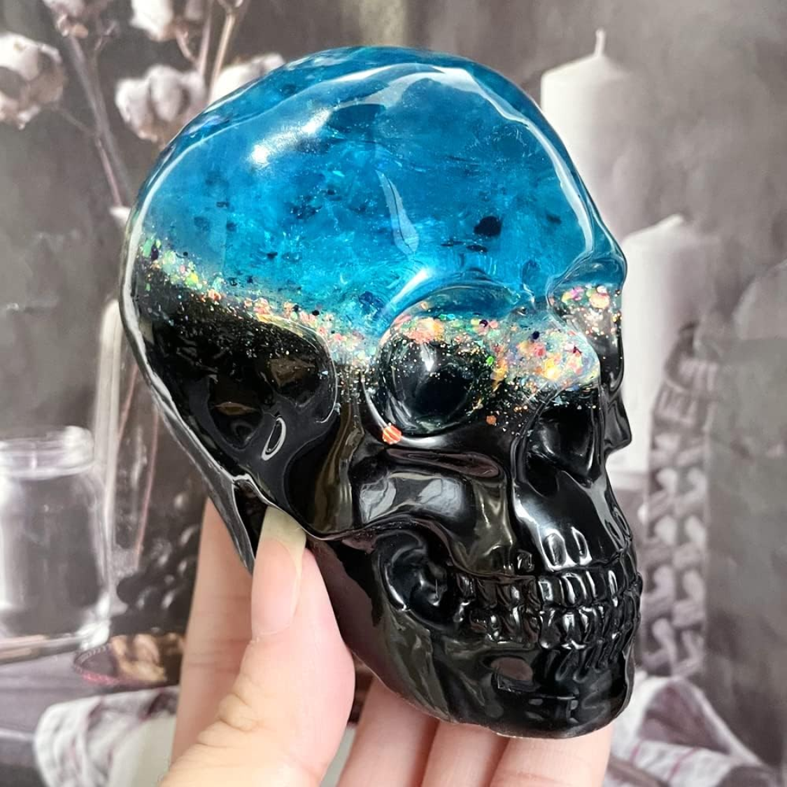 3D Skull Silicone Molds Set - Large, Medium & Small for Resin Craft