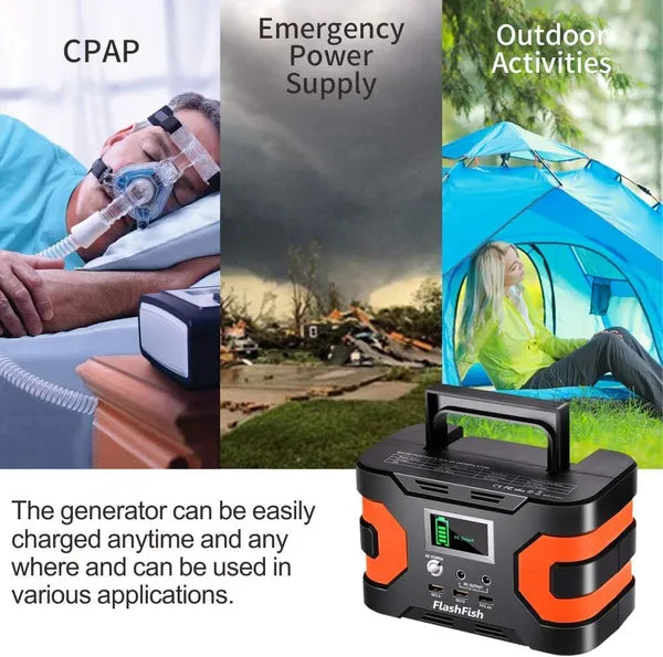 200W Power Station - Flashfish 166Wh Lithium Battery Backup Pack