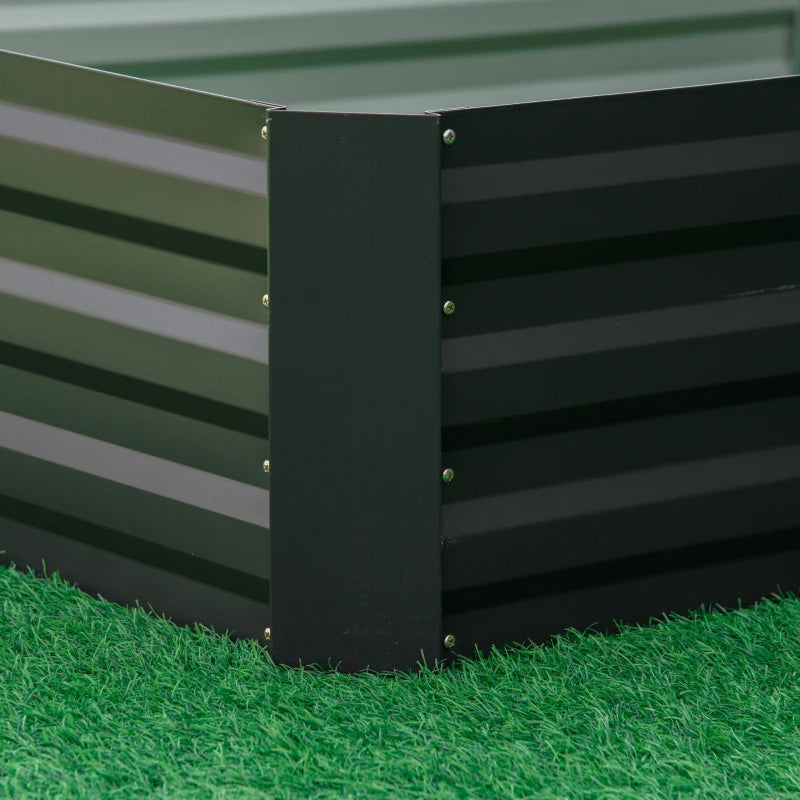 Galvanized Raised Garden Bed for Vegetables Flowers Herbs 95" L Gray