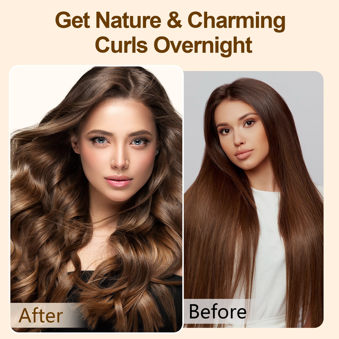 Satin Heatless Hair Curler Set - Overnight Frizz-Free Curling Rod