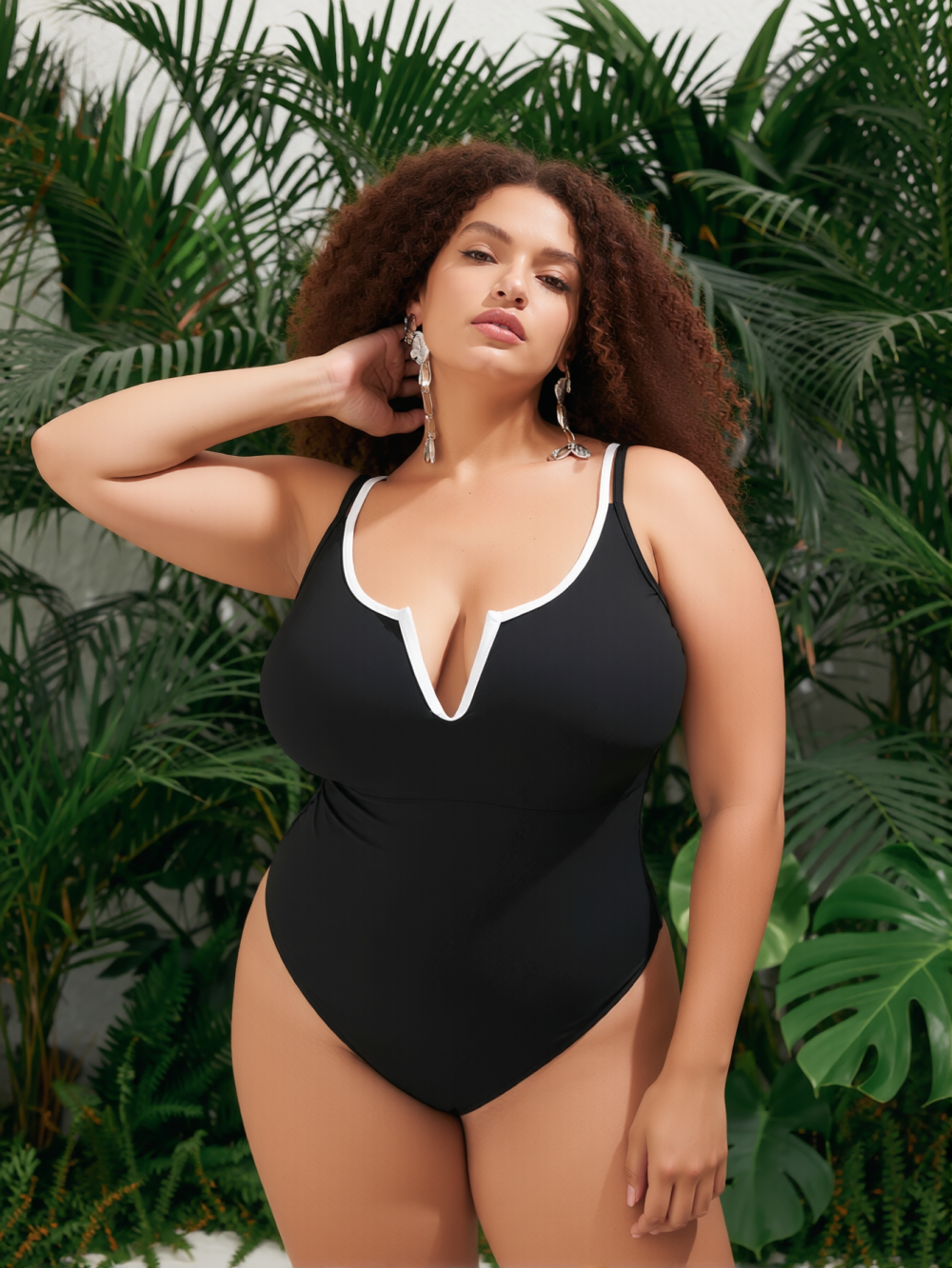 Women's Casual One-Piece Swimsuit - Multiple Sizes Available