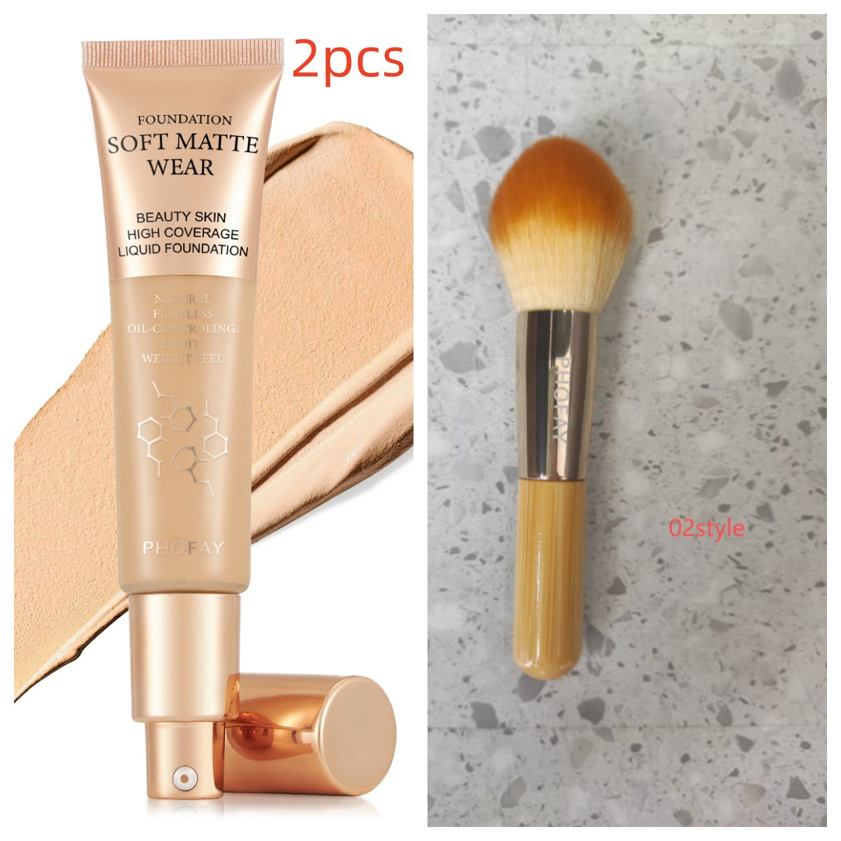 Full Coverage Liquid Foundation - Lightweight Oil-Controlling Makeup