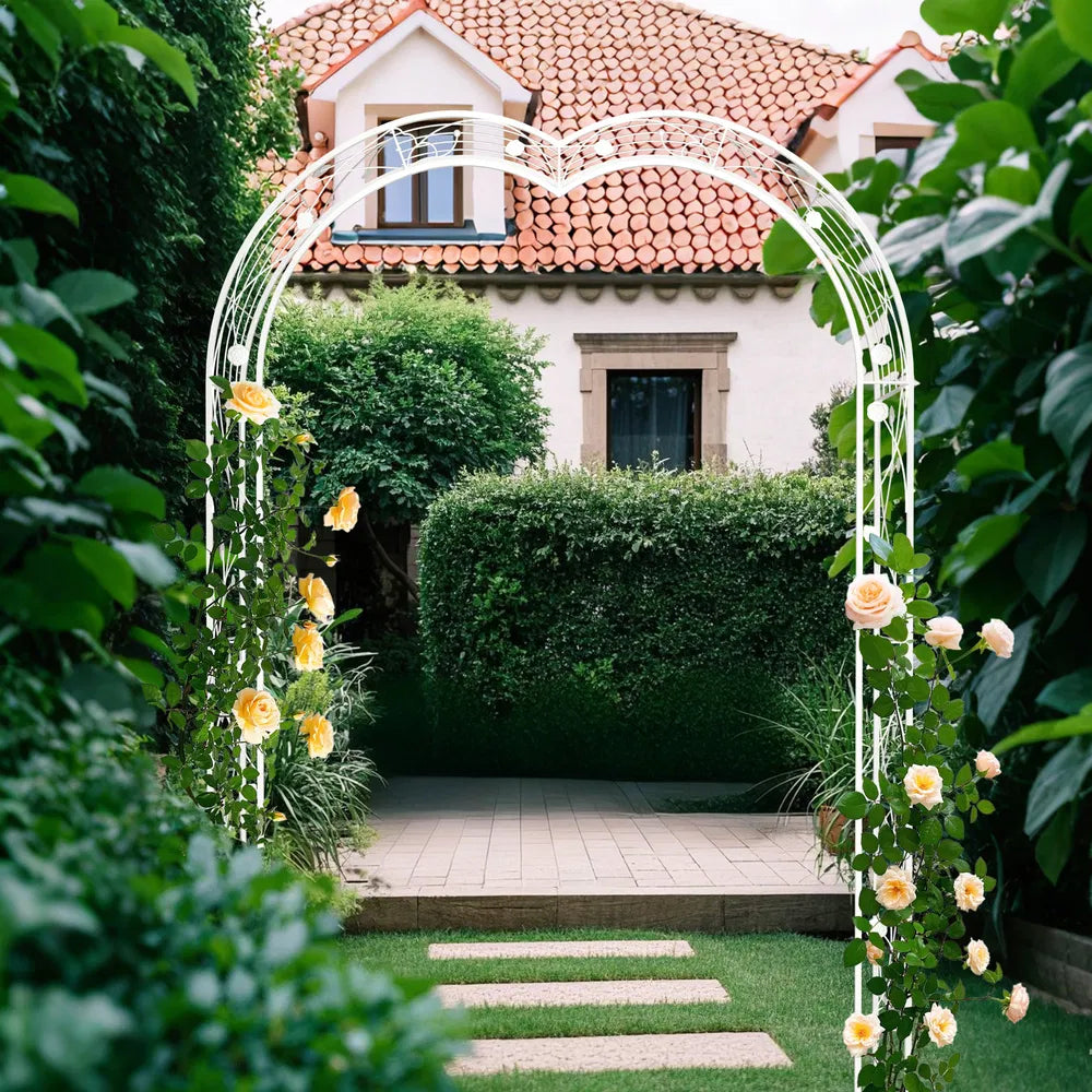 Metal Garden Arch Trellis for Climbing Plants - 8 Styles
