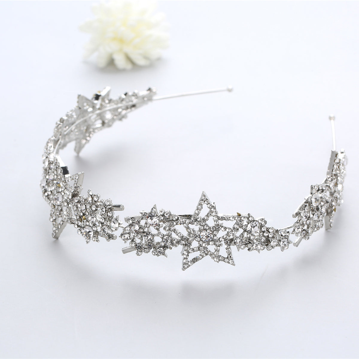Wedding Hair Accessory Star Alloy Headband for Bridal Hair Jewelry Silver