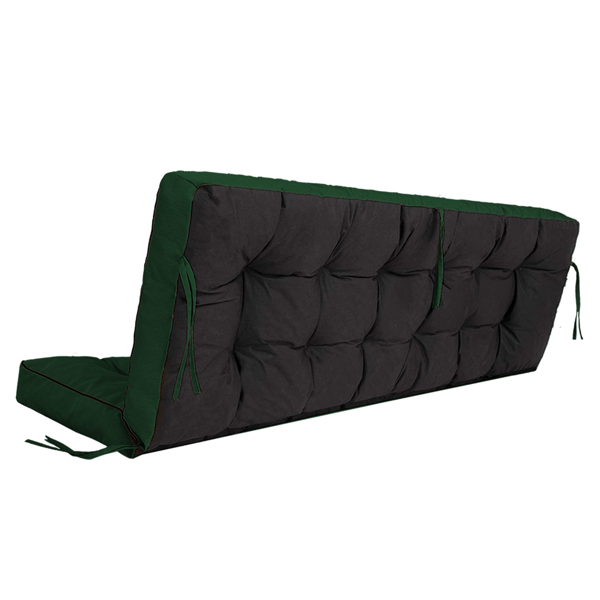 Outdoor Swing Cushion 70 Inch Waterproof 4in Thick Replacement Seat with Backrest & Ties for Patio Garden