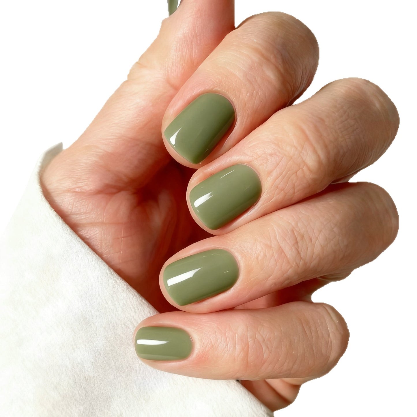 Mint Green Fake Nails - Short Square Press-On Nail Set for Women