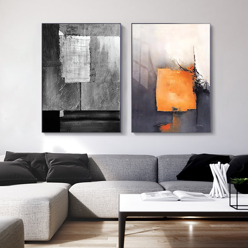 Scandinavian Abstract Gray Wall Art Canvas Poster Modern Home Decor