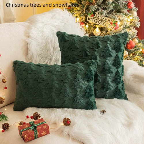 Christmas Decorative Pillow Cover - Holiday Theme Cushions for Home & Garden