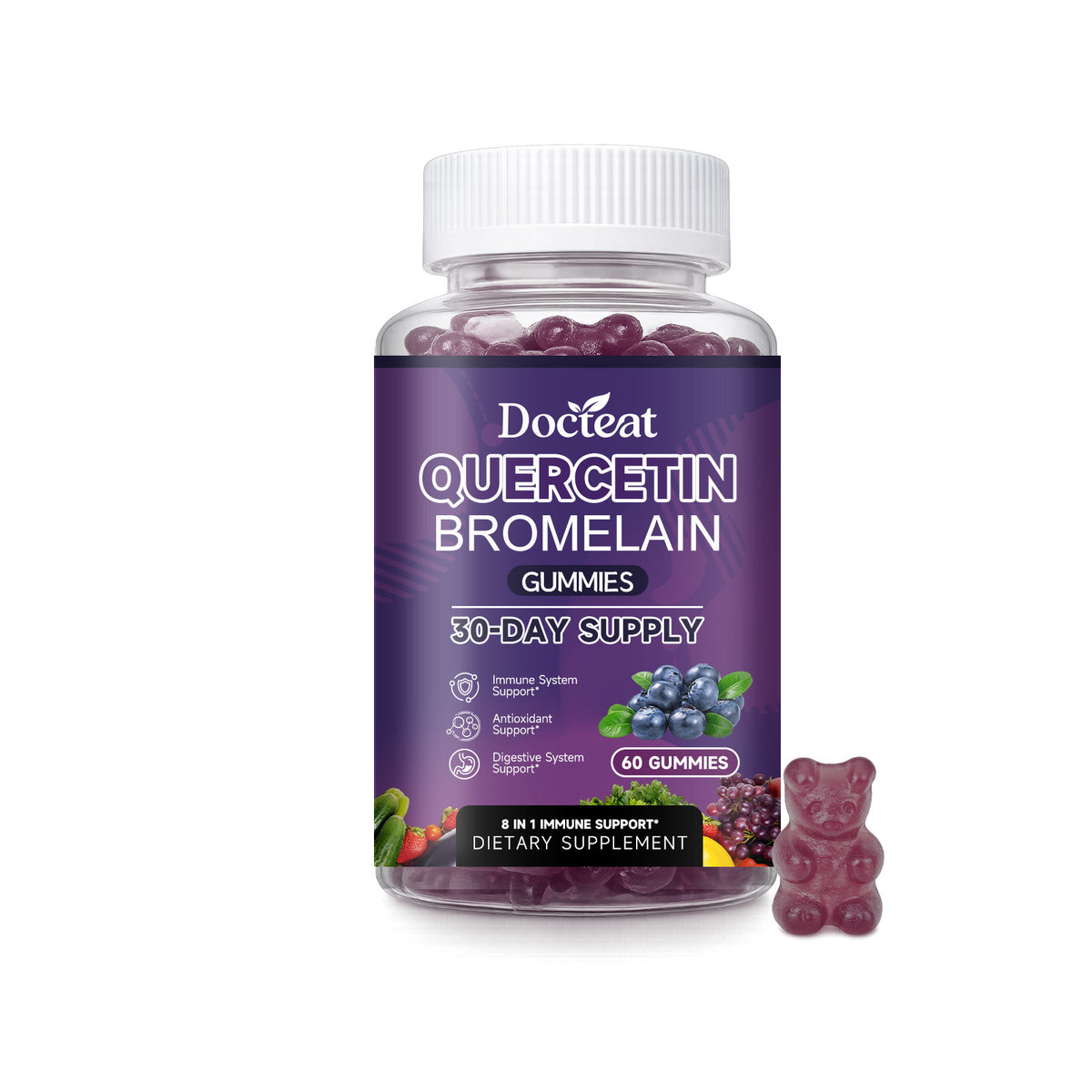 Quercetin Bromelain Gummies - 60 Count