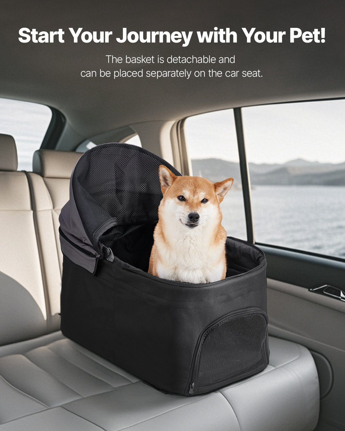 Foldable Dog Stroller with Detachable Carrier Up to 35lbs - MultiColor Pet Travel