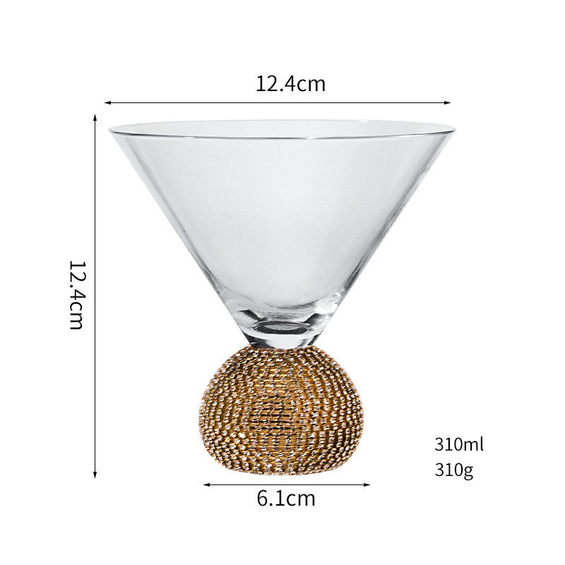 Luxury Diamond-Encrusted Crystal Wine Glass - Multiple Colors & Styles