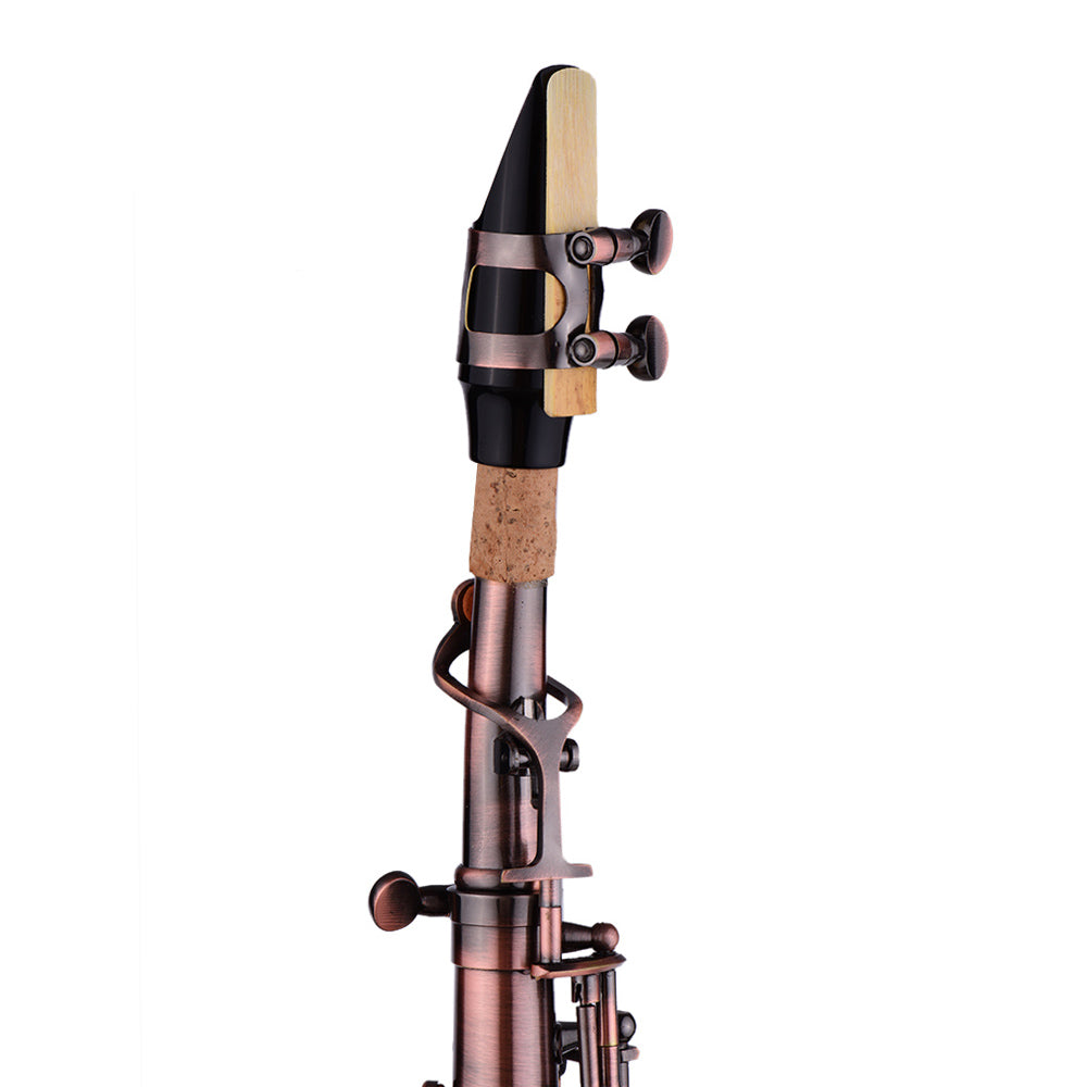 Bb Soprano Saxophone - Premium Brass with Antique Design, Red