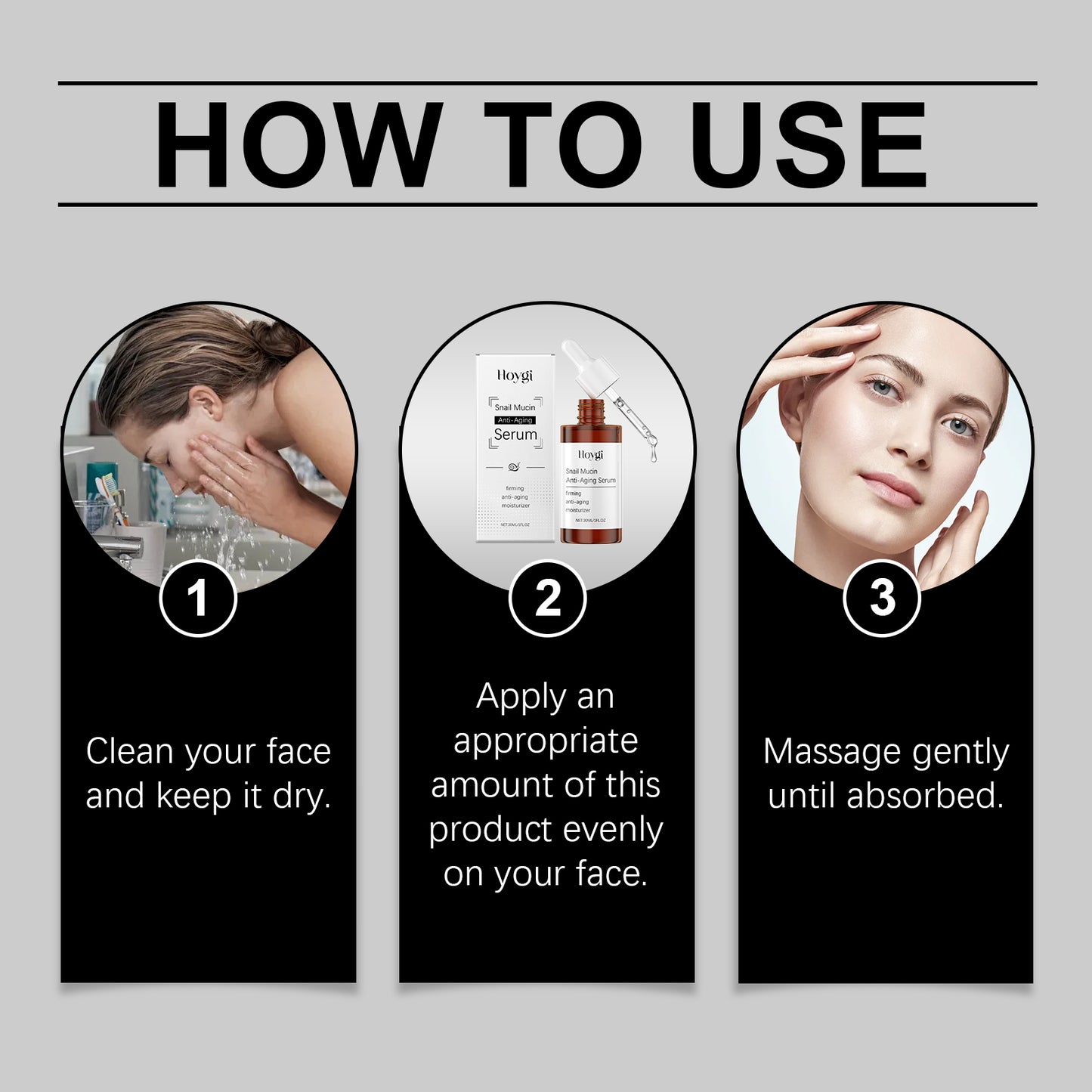 Snail Face Serum with Vitamin B5 & E - 30ml Hydrating Skin Care