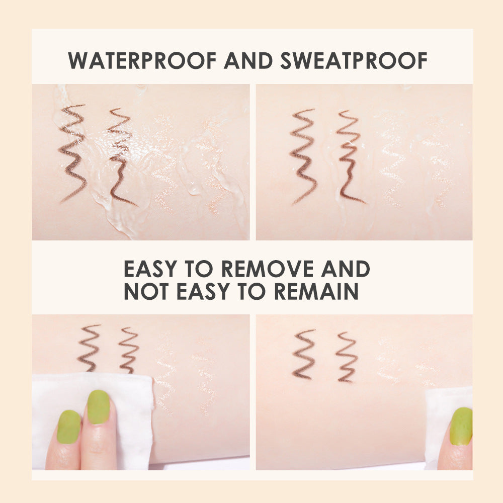 Waterproof Long-Lasting Eyeliner Pencil - Smudge-Proof, Black