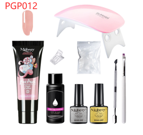Poly Gel Nail Kit with UV Lamp & Glue